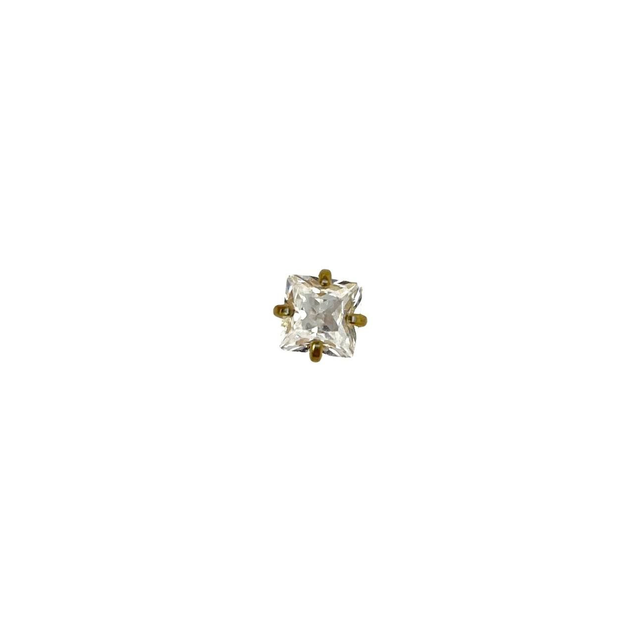 картинка Cubic Zirconia Square Crystal PVD Yellow  от магазина KOSMO PIERСING