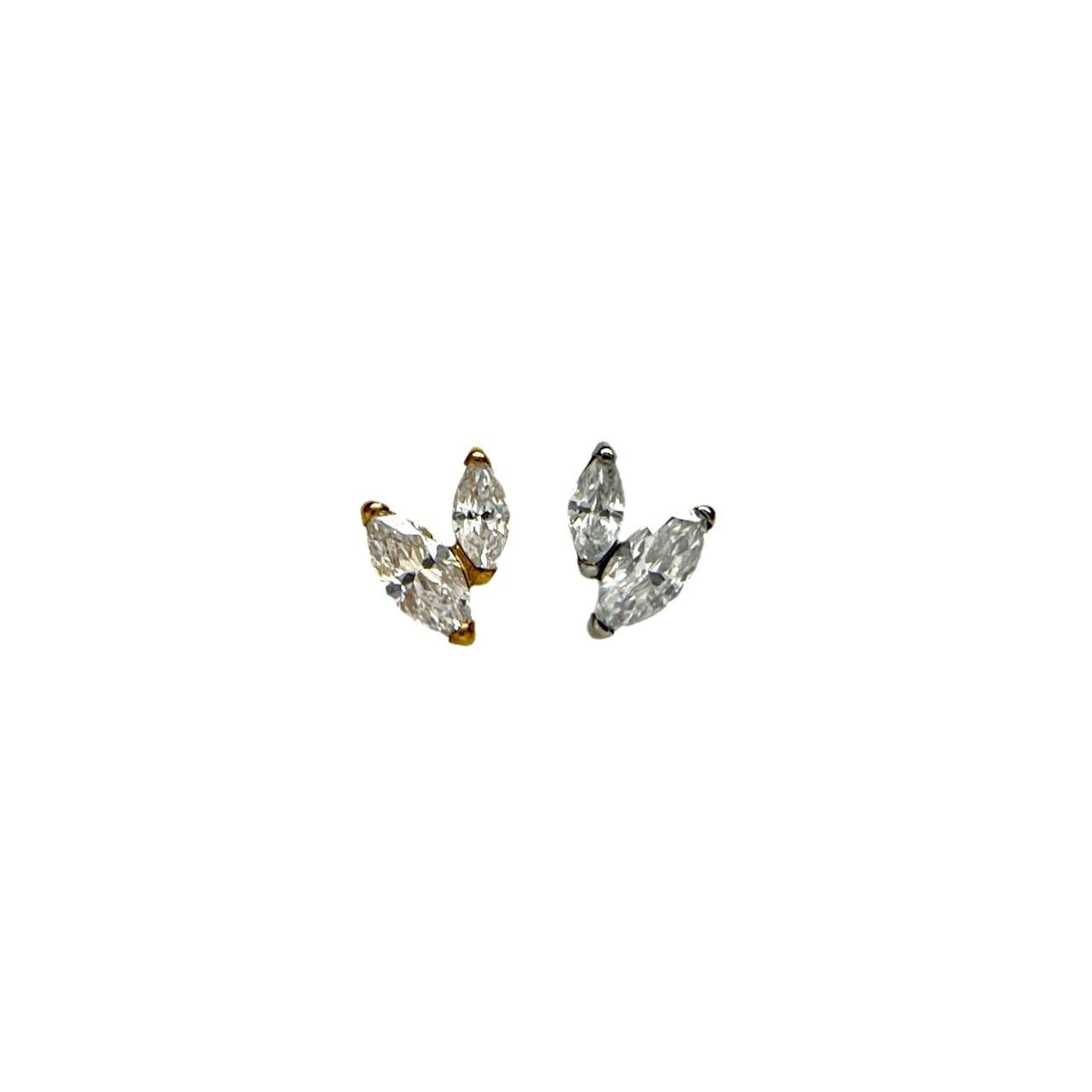 картинка Накрутка 2K Millennium Marquise Crystal  от магазина KOSMO PIERСING